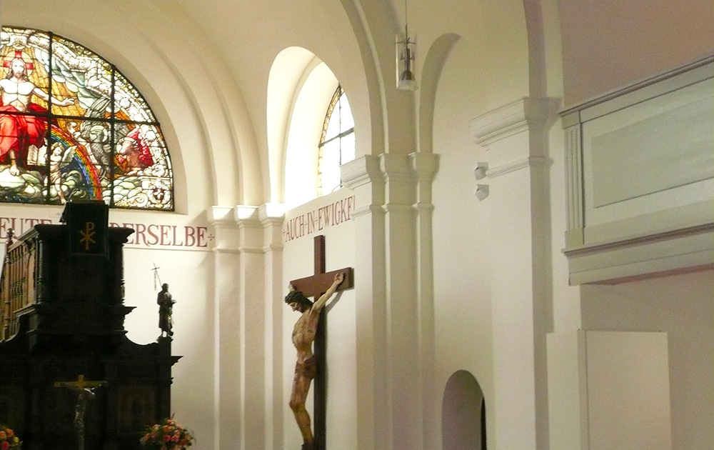 Malerarbeiten in der St. Lamberti Kirche zu Bergen